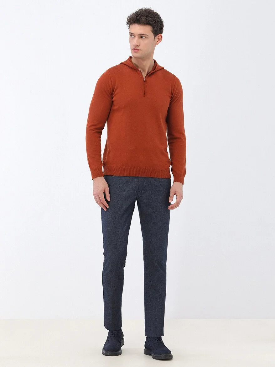 Orange Knitwear Sweatshirt - 2