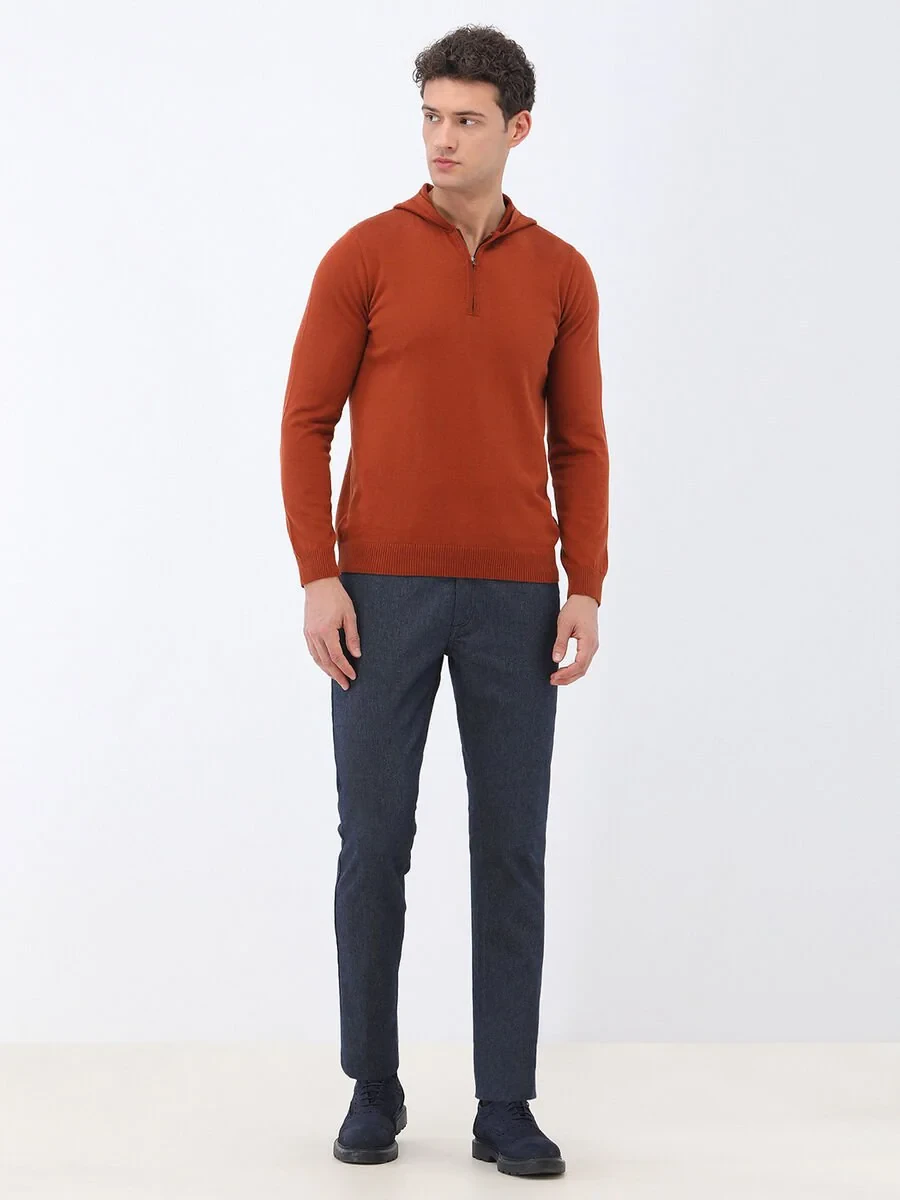 Orange Knitwear Sweatshirt - 2
