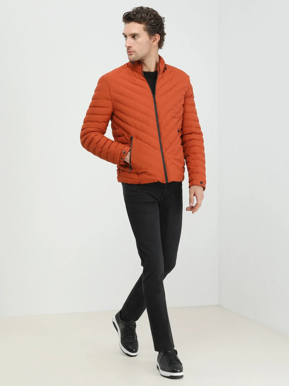 Orange Weaving Coat - 3