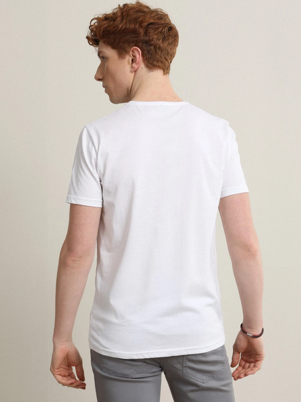 Pembe Baskılı %100 Pamuk T-Shirt - 5