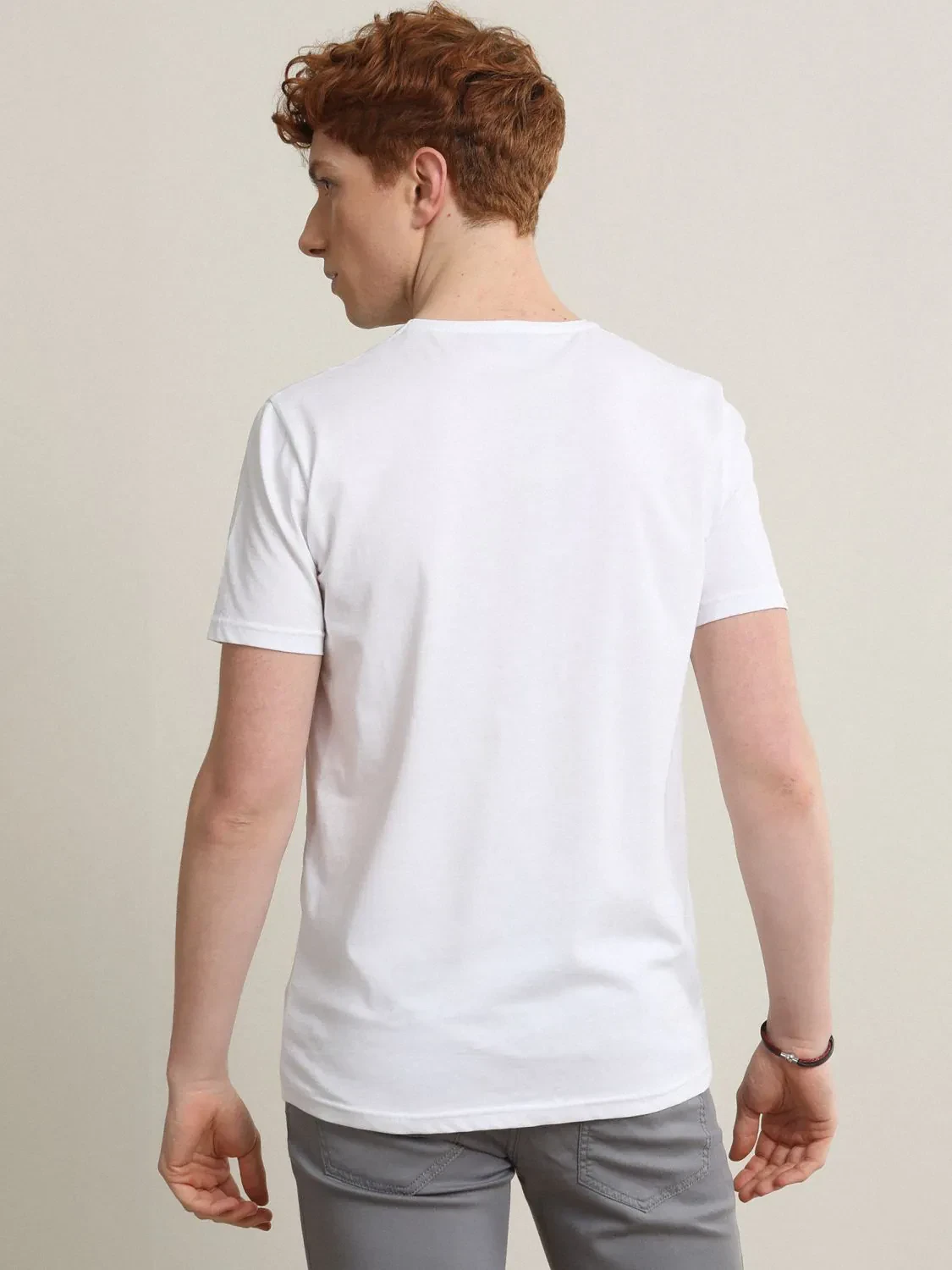 Pembe Baskılı %100 Pamuk T-Shirt - 5