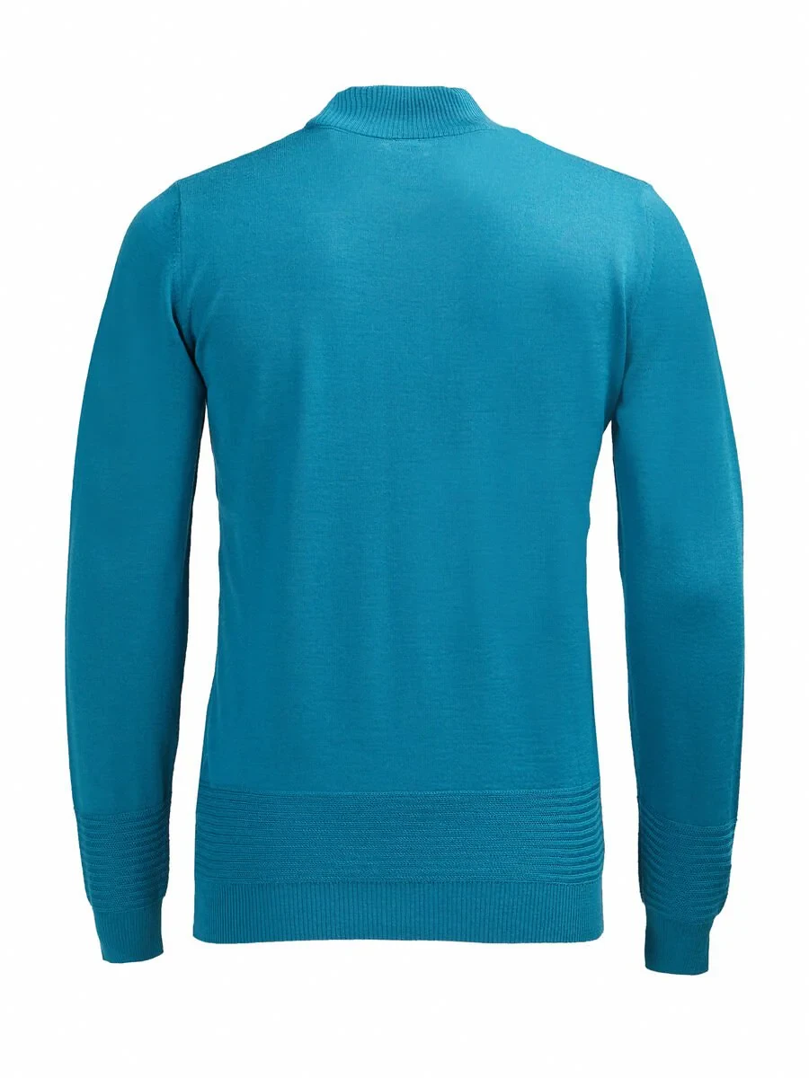 Petrol Blue Knitwear Sweatshirt - 3