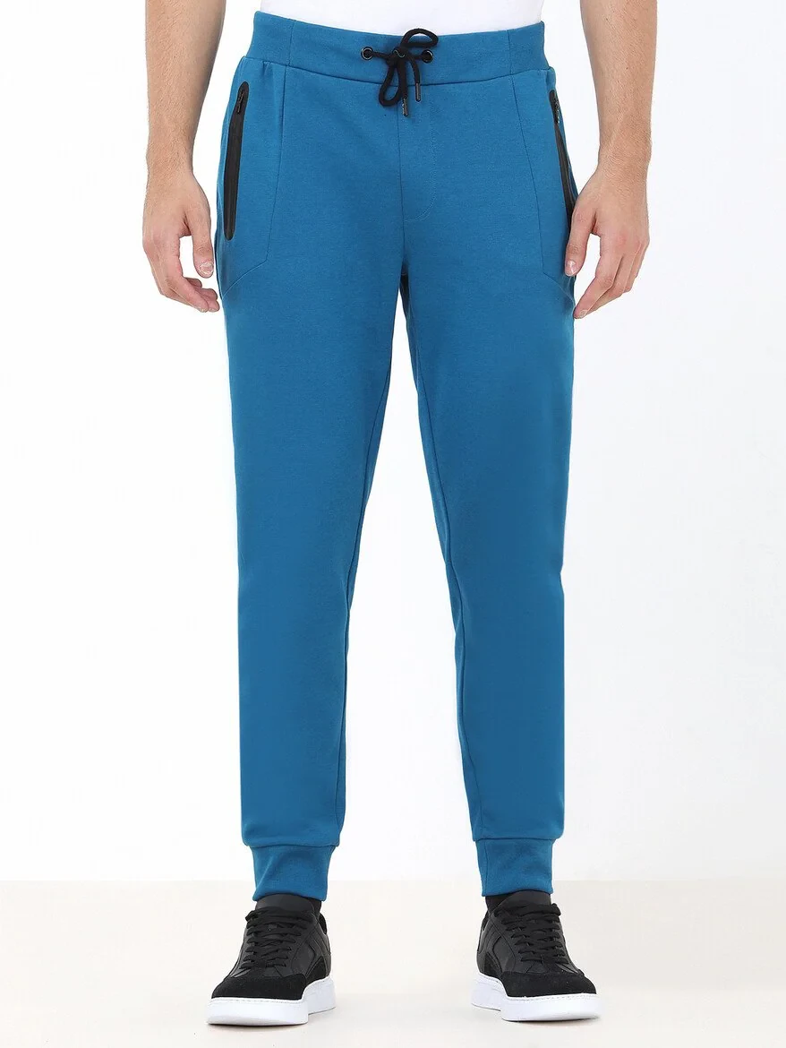 Petrol Blue Sweat Pants - 1