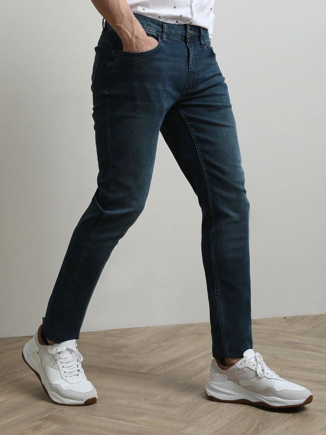 Petrol Slim Fit Denim Pamuk Karışımlı Pantolon - 2