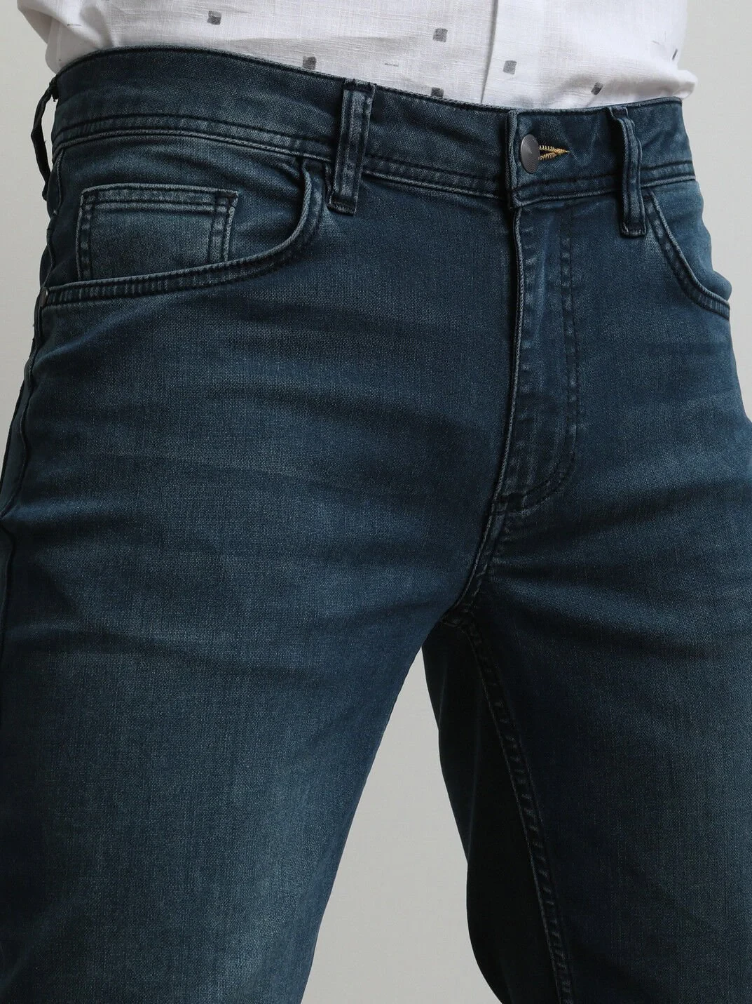 Petrol Slim Fit Denim Pamuk Karışımlı Pantolon - 3