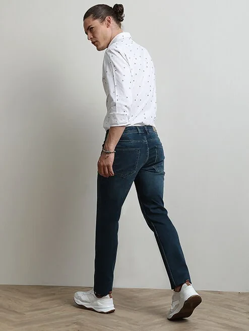 Petrol Slim Fit Denim Pamuk Karışımlı Pantolon - 5