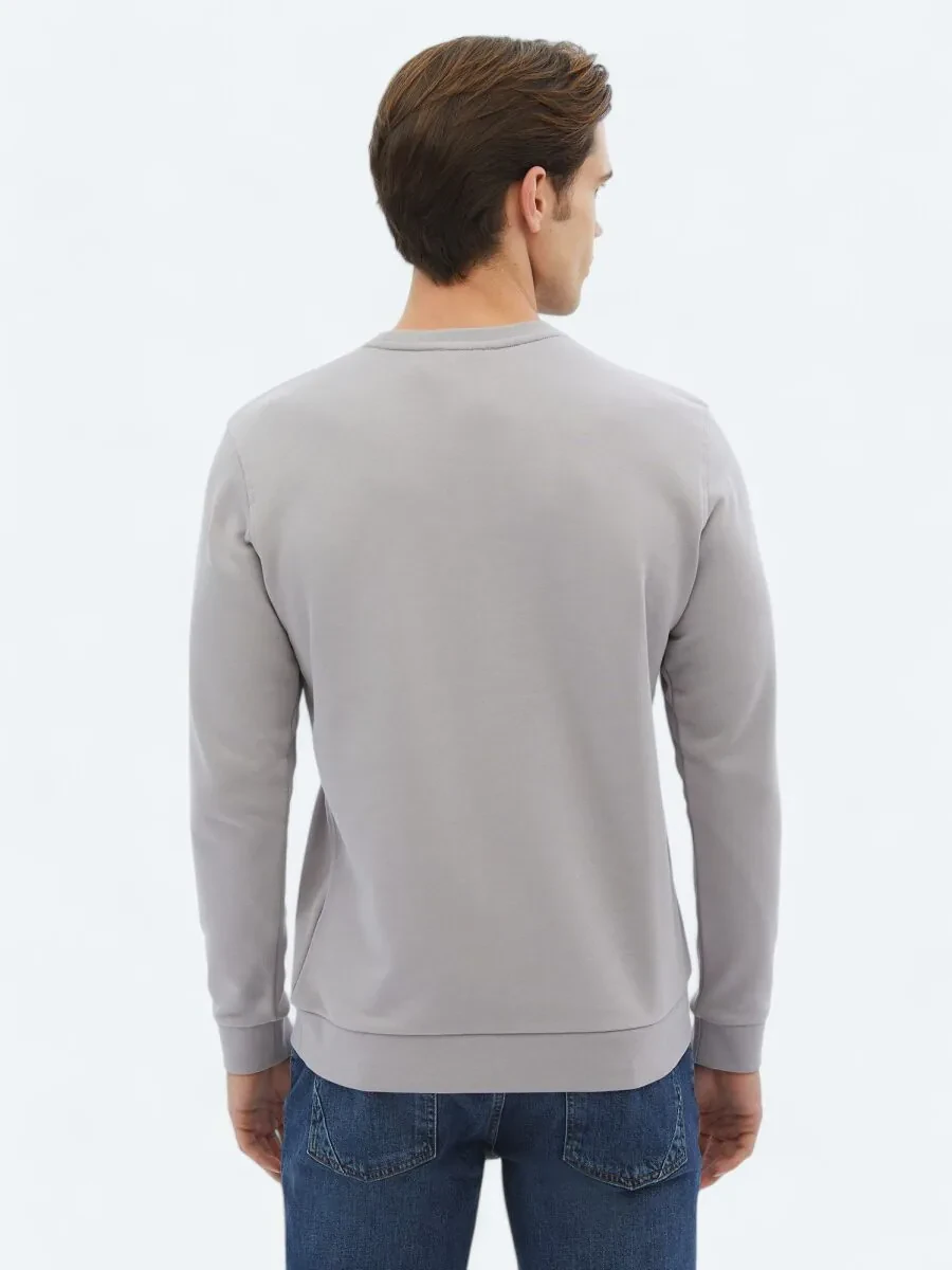 Purple Crew Neck Printed Sweatshirt - 5