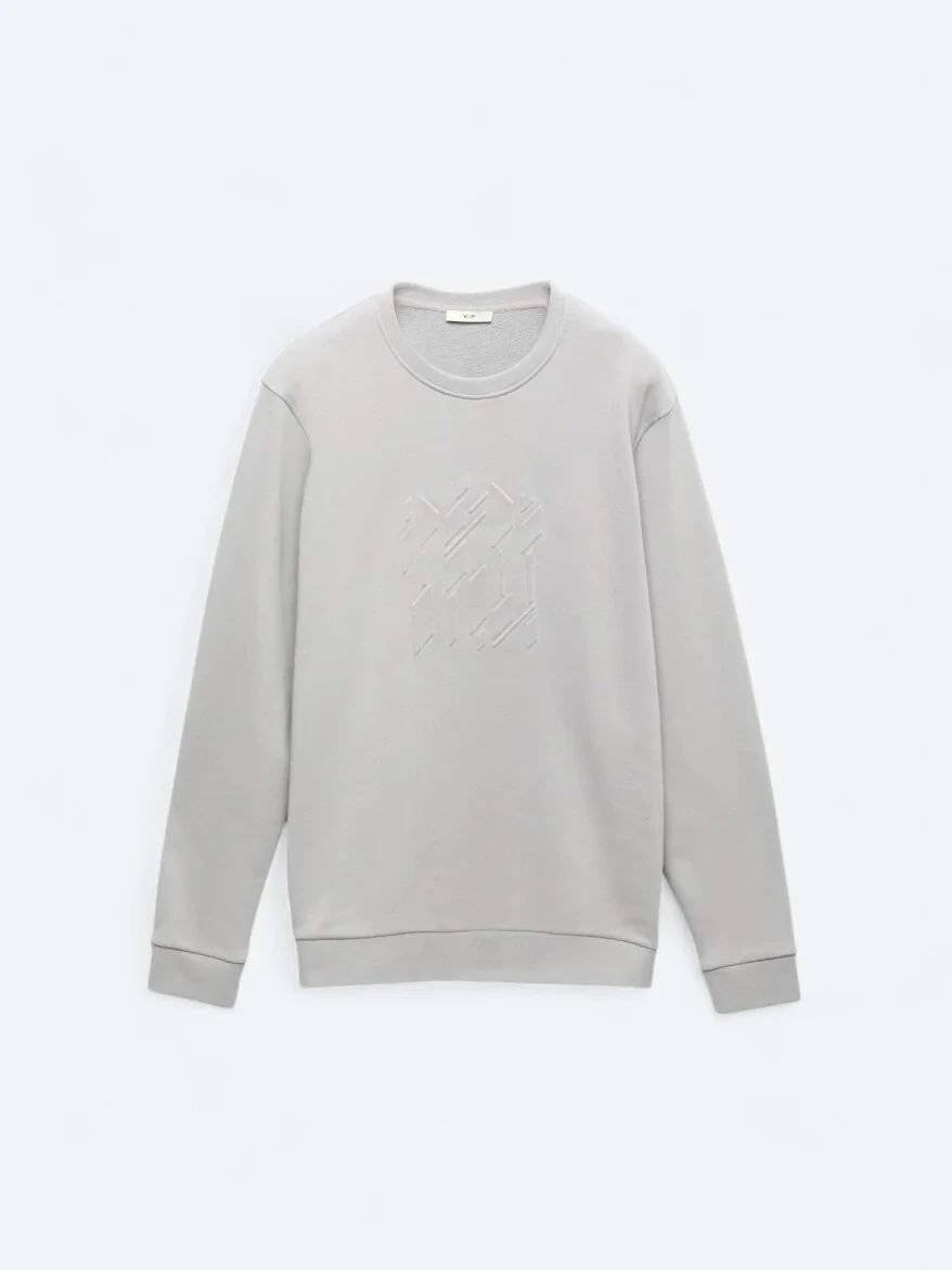 Purple Crew Neck Printed Sweatshirt - 6