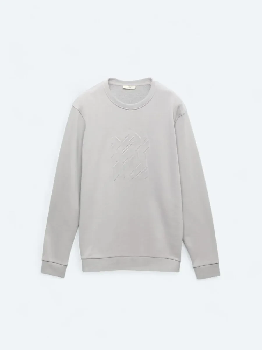 Purple Crew Neck Printed Sweatshirt - 6