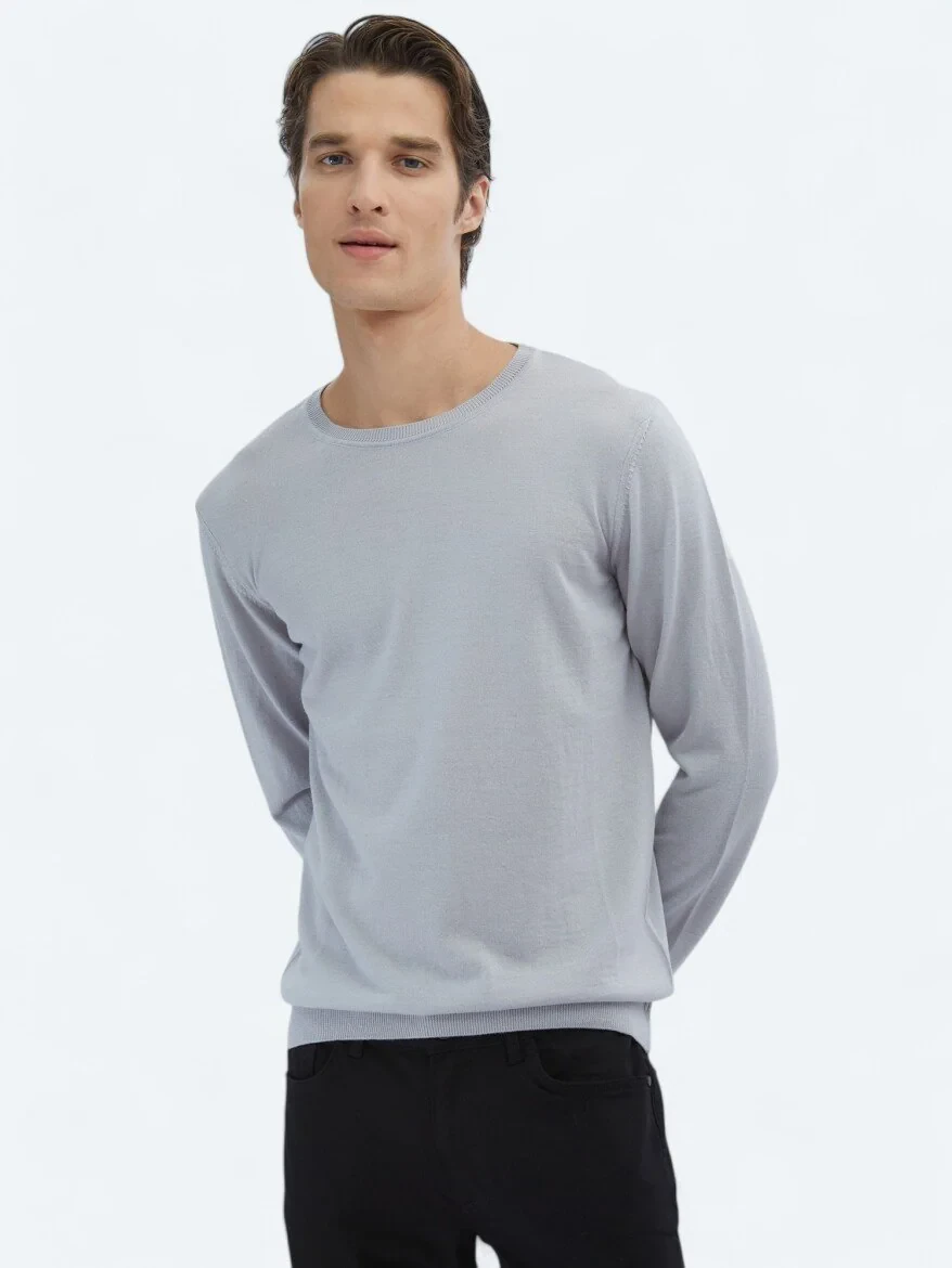 Purple Knitwear Sweatshirt - 1