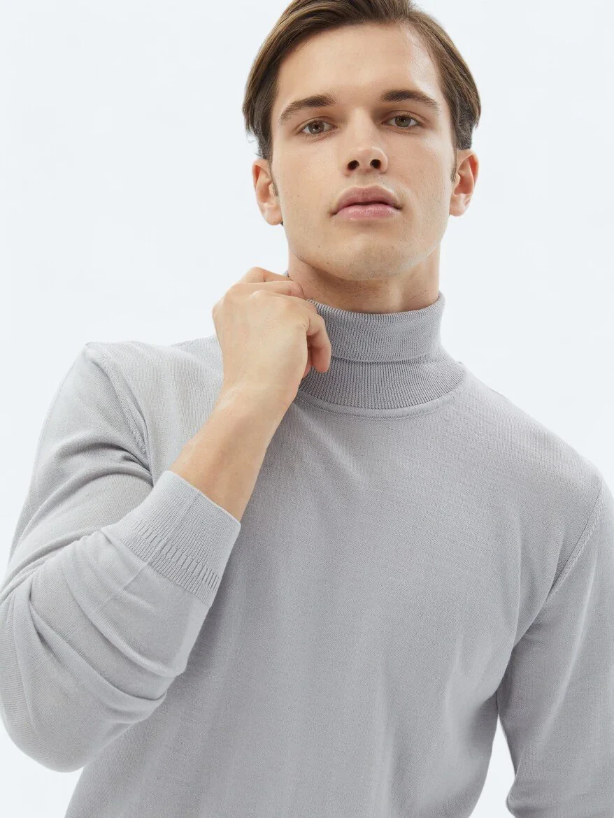 Purple Knitwear Sweatshirt - 1