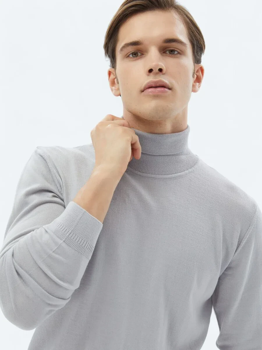 Purple Knitwear Sweatshirt - 1
