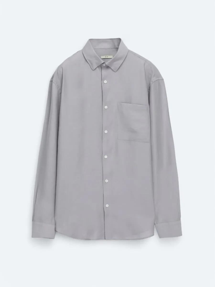 Purple Plain Oversize Fit Weaving Casual Shirt - 6
