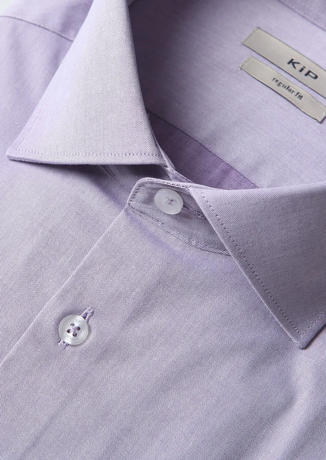Purple Regular Fit Weaving Classical Cotton Blended Shirt - 2