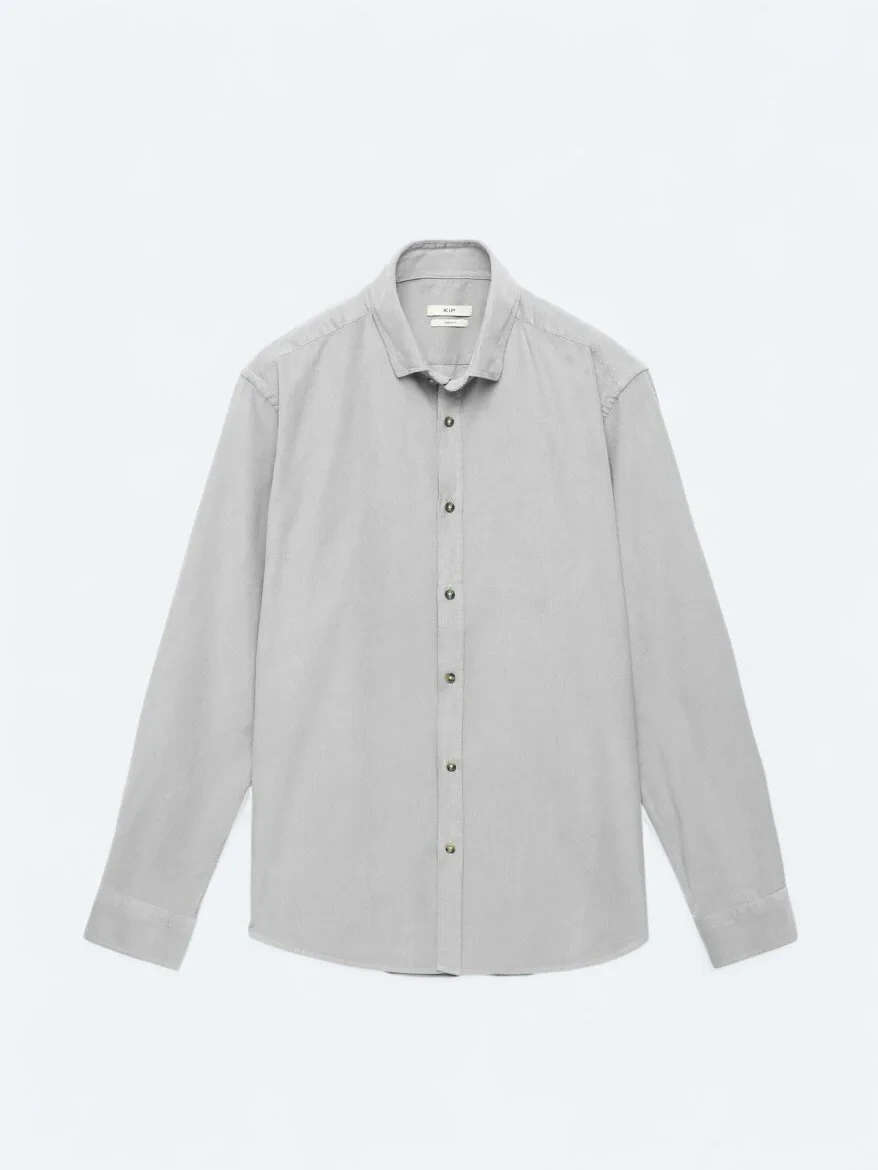 Purple Ribbed Regular Fit Weaving Casual 100% Cotton Shirt - 6