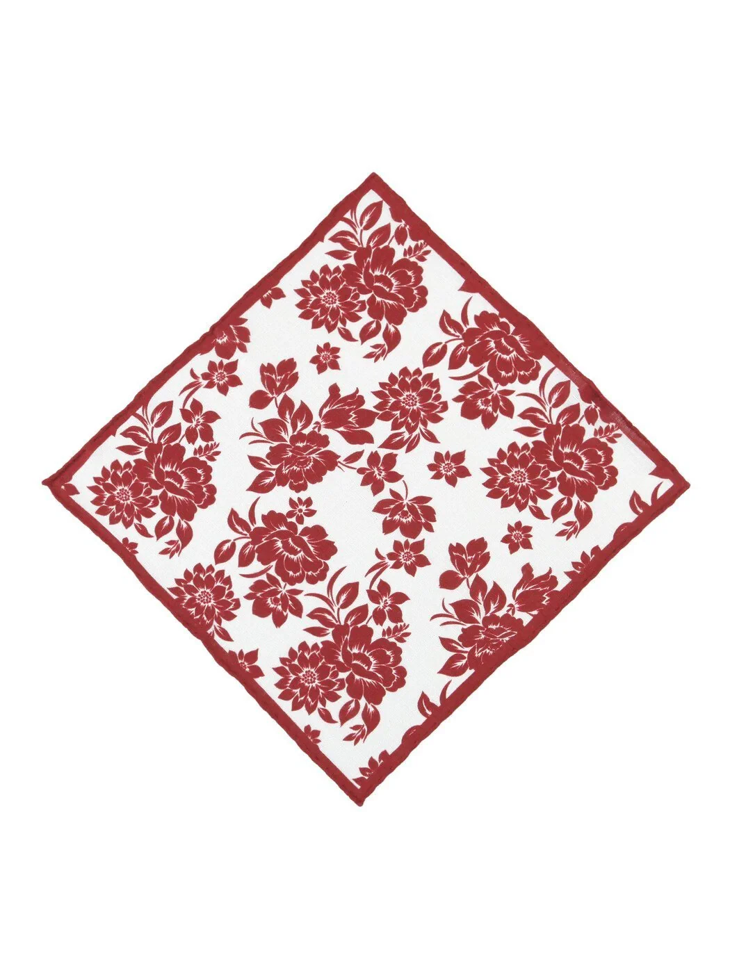 Red %100 Keten Handkerchief 