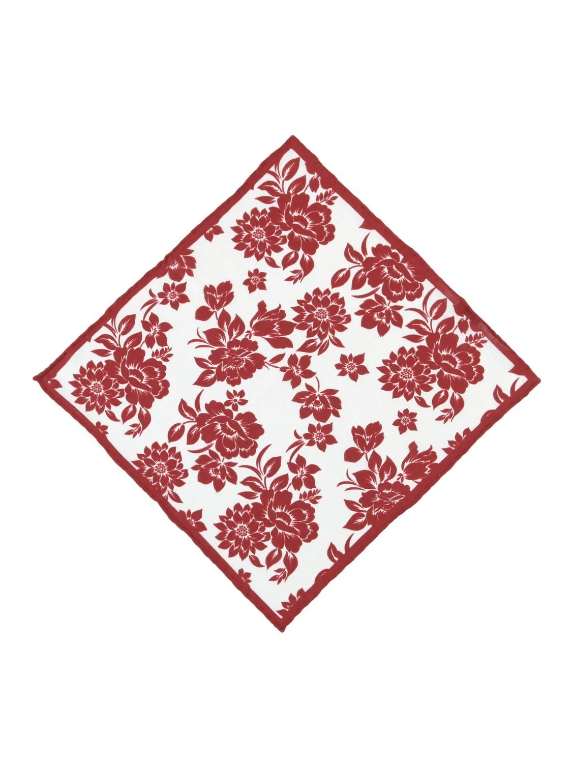 Red %100 Keten Handkerchief - 1