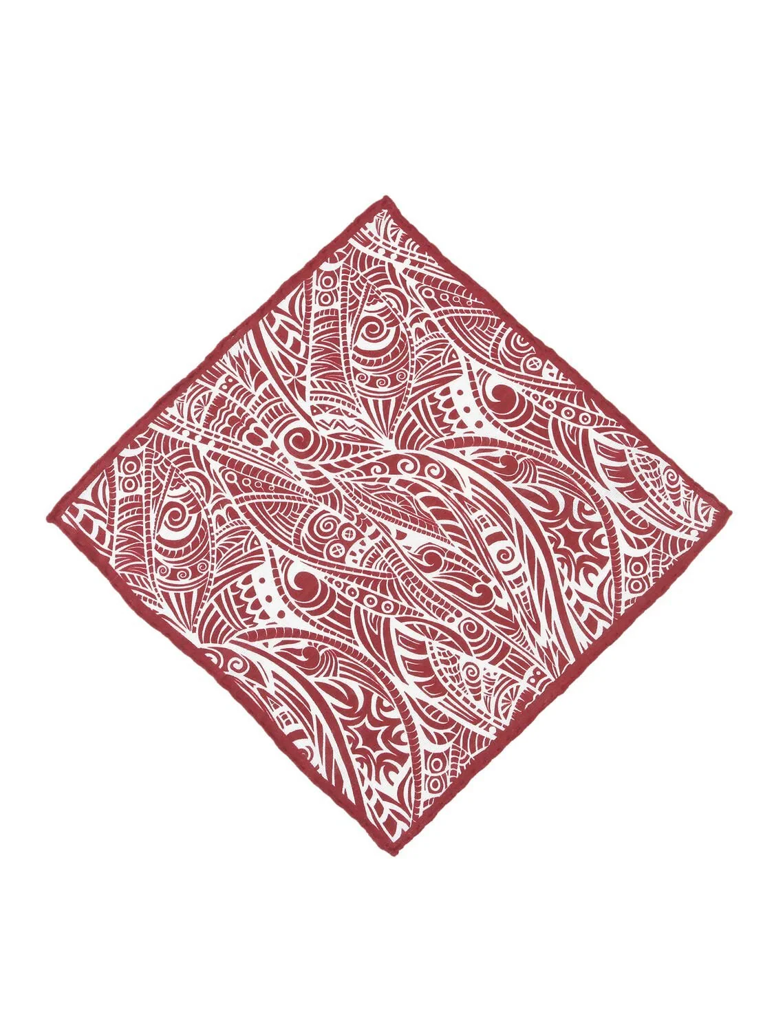 Red %100 Keten Handkerchief - 1