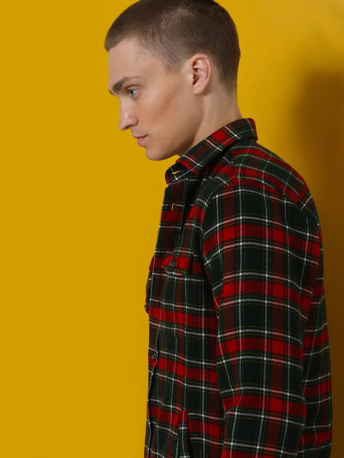 Red Checkered Regular Fit Weaving Casual Shirt - 3