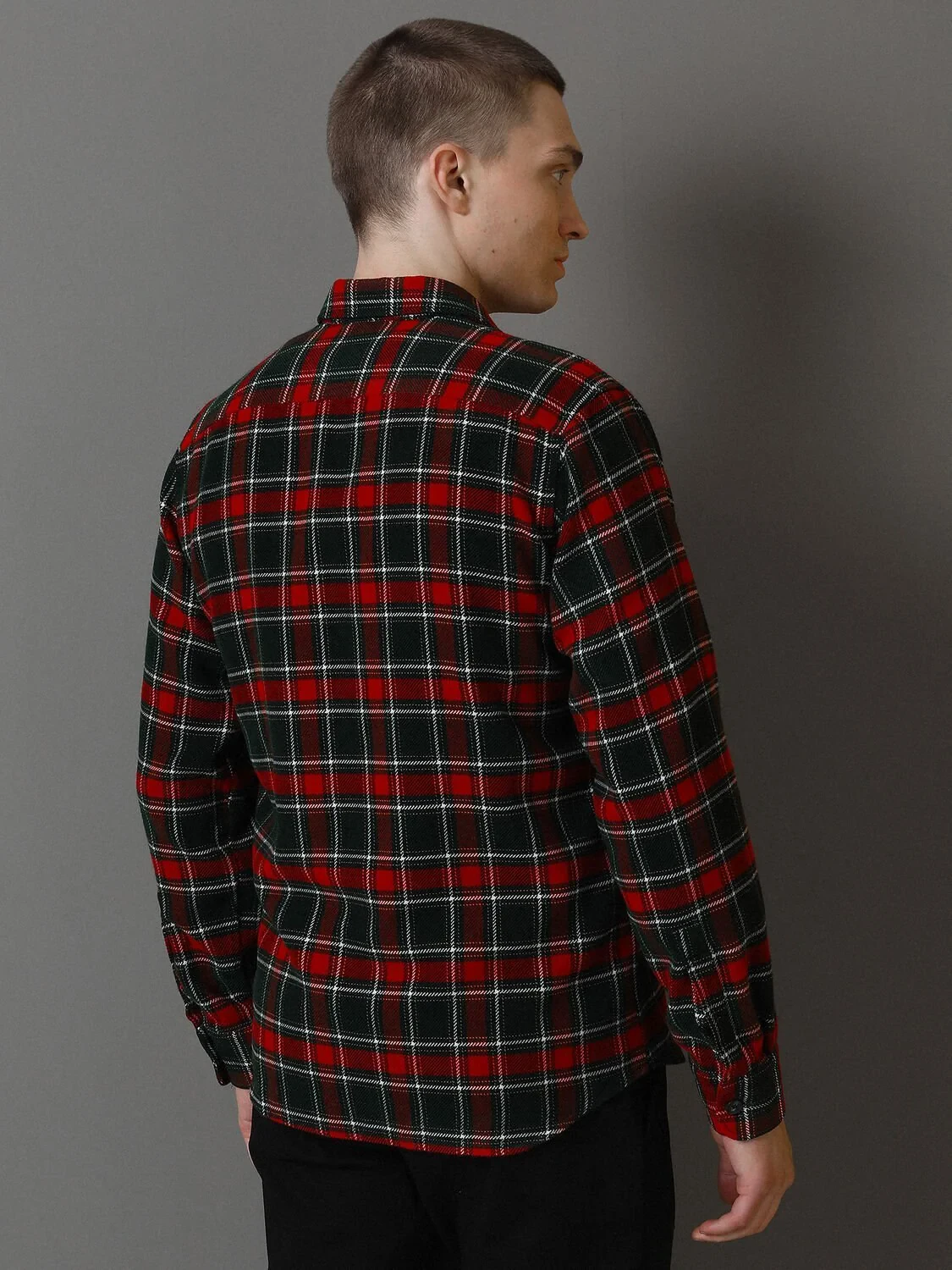 Red Checkered Regular Fit Weaving Casual Shirt - 5