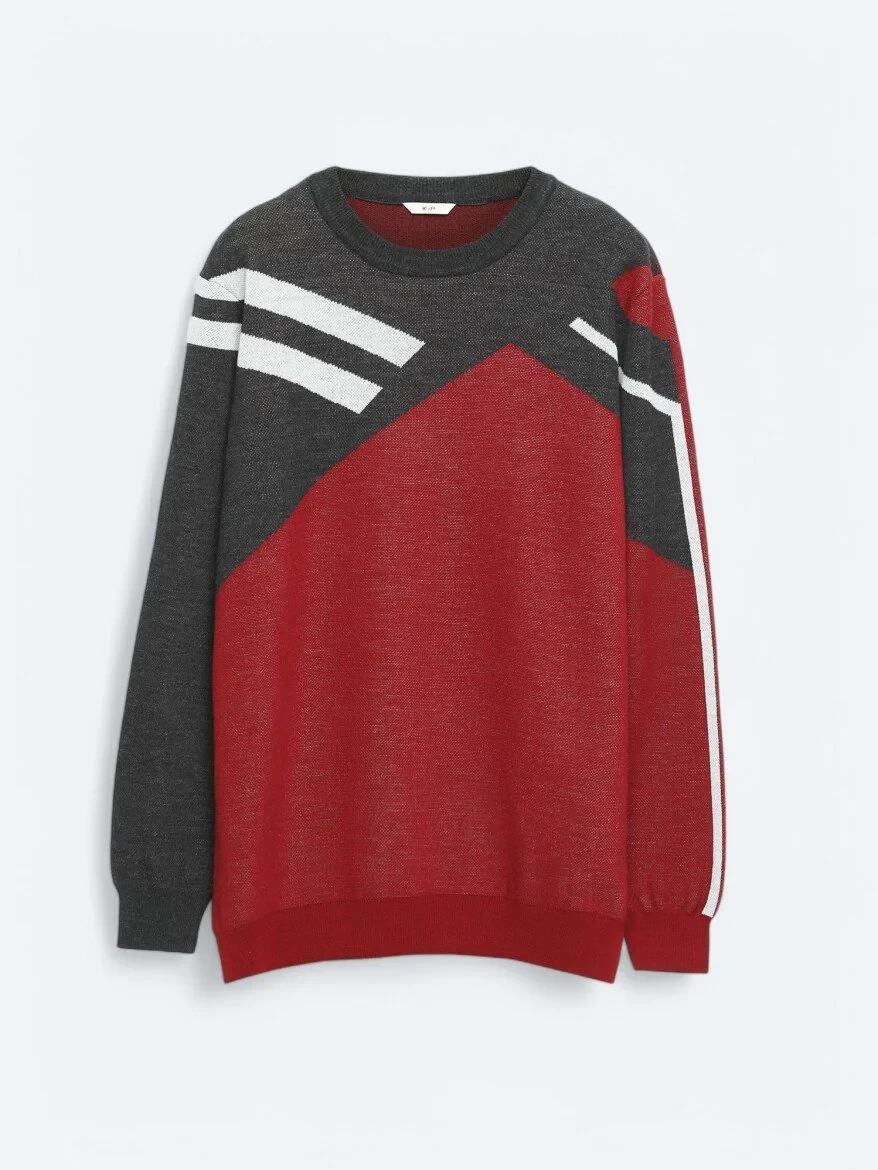Red Knitwear Sweatshirt 