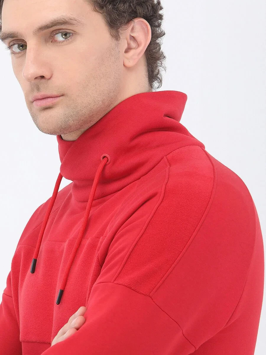 Red Turtleneck Sweatshirt - 5