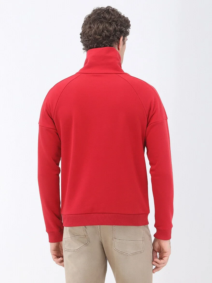 Red Turtleneck Sweatshirt - 6