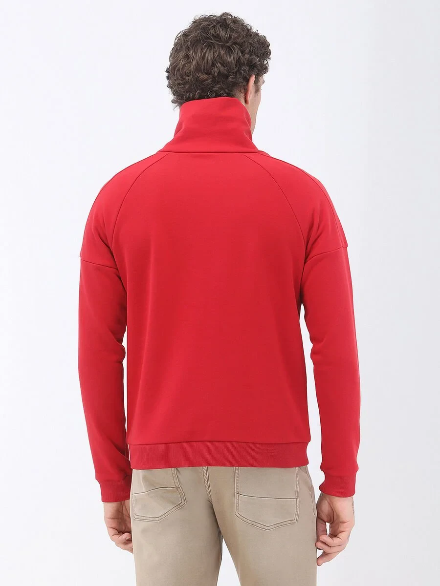 Red Turtleneck Sweatshirt - 6