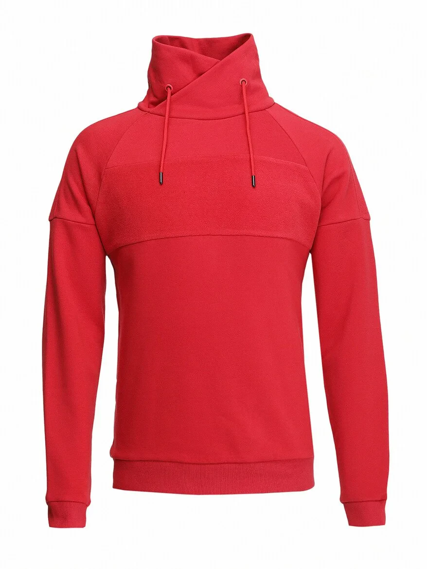 Red Turtleneck Sweatshirt - 7