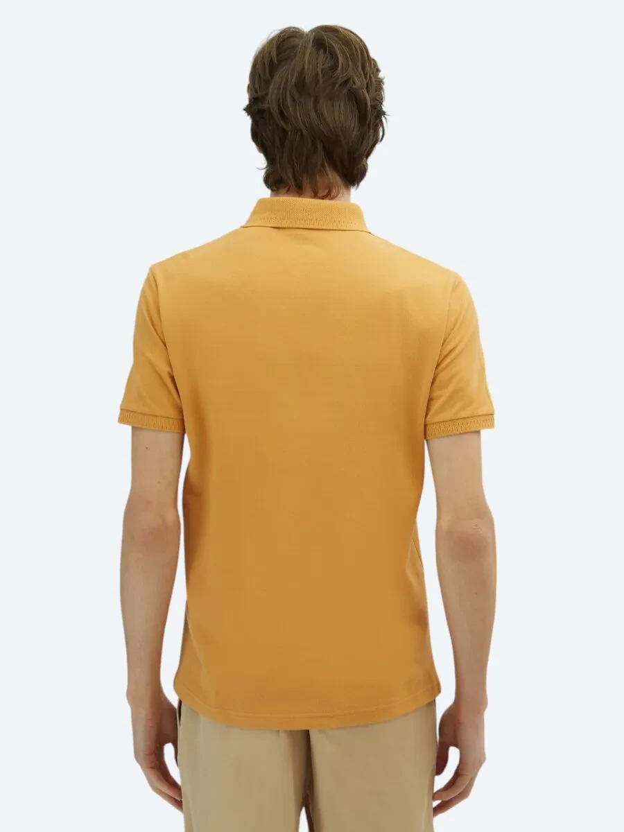 Saffron Plain Polo Neck 100% Cotton T-Shirt - 5