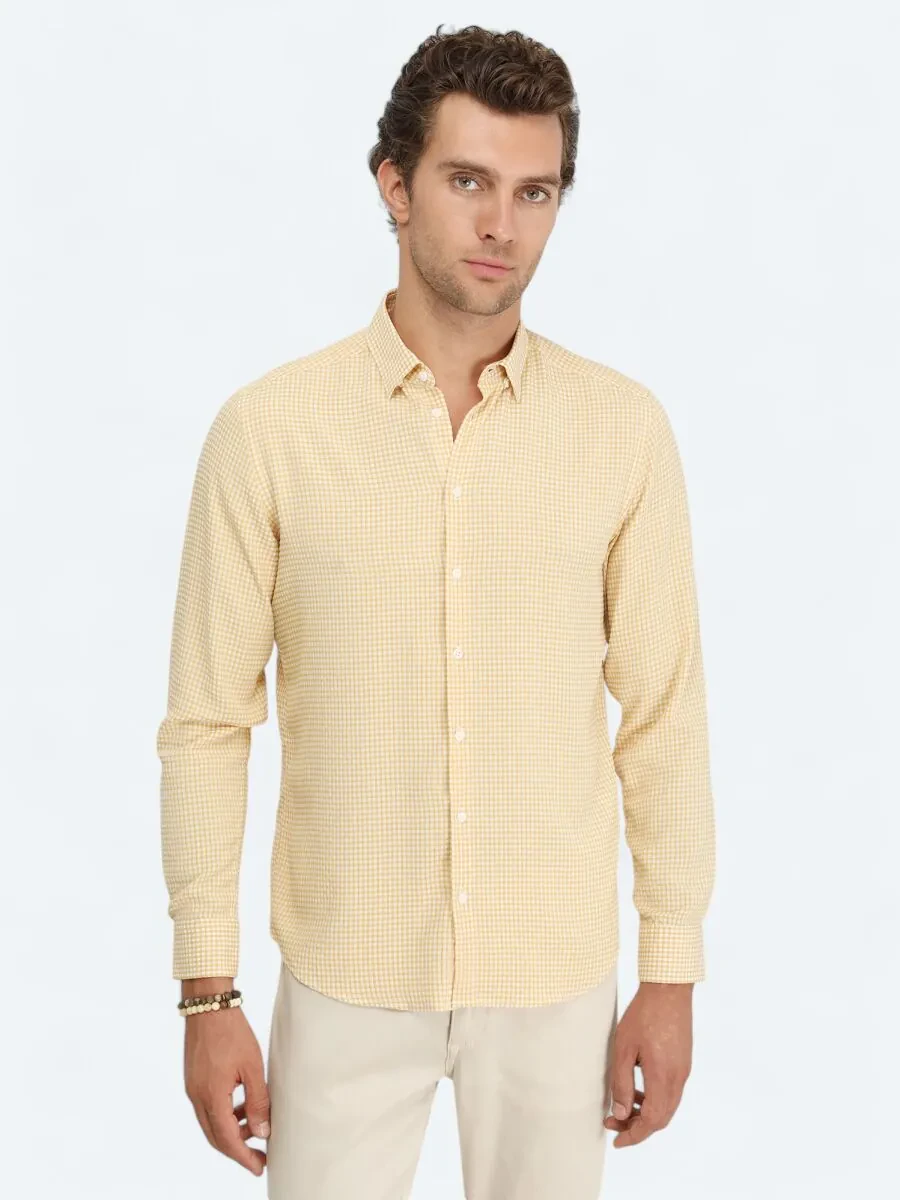 Saffron Regular Fit Weaving Casual Shirt - 1