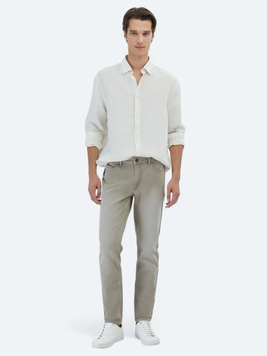 Saffron Striped Oversize Fit Weaving Casual Shirt - 2