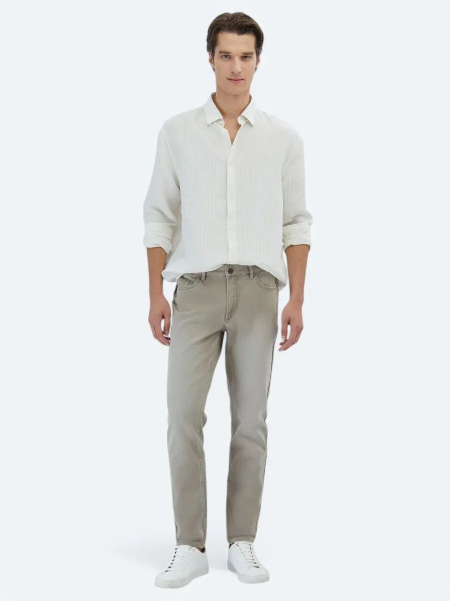 Saffron Striped Oversize Fit Weaving Casual Shirt - 2