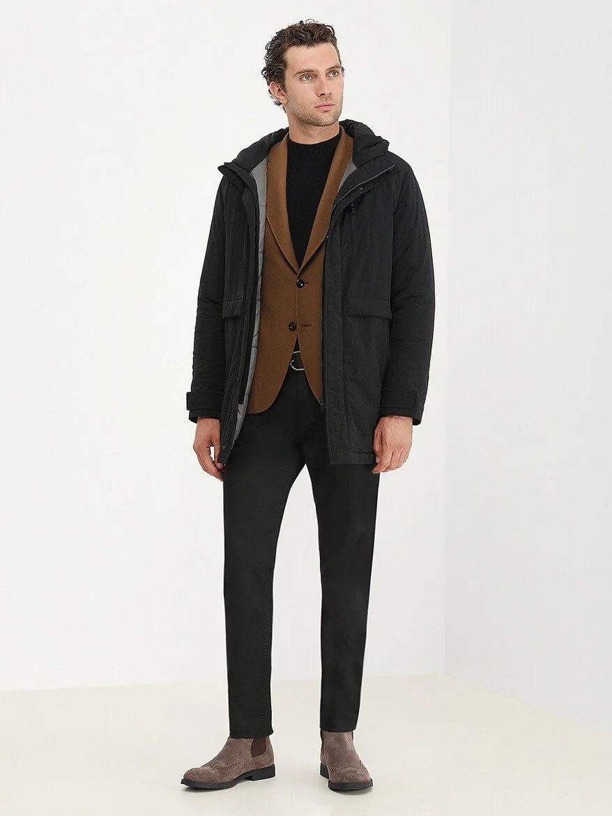 Safran Desenli Slim Fit Ceket - 7