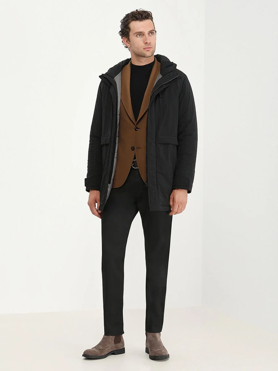 Safran Desenli Slim Fit Ceket - 7