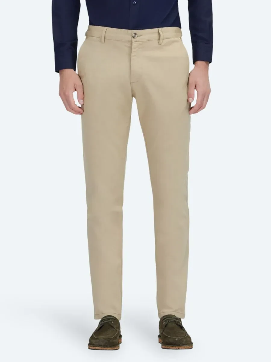 Safran Düz Dokuma Regular Fit Casual Pamuk Karışımlı Pantolon - 2