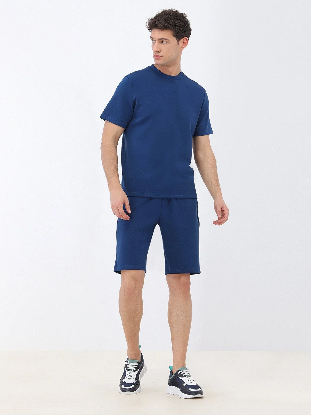 Saks Bisiklet Yaka T-Shirt - 2