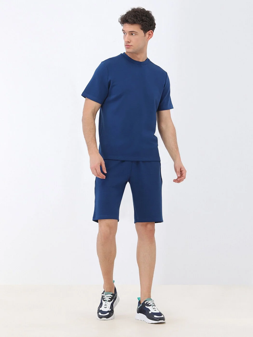 Saks Bisiklet Yaka T-Shirt - 2