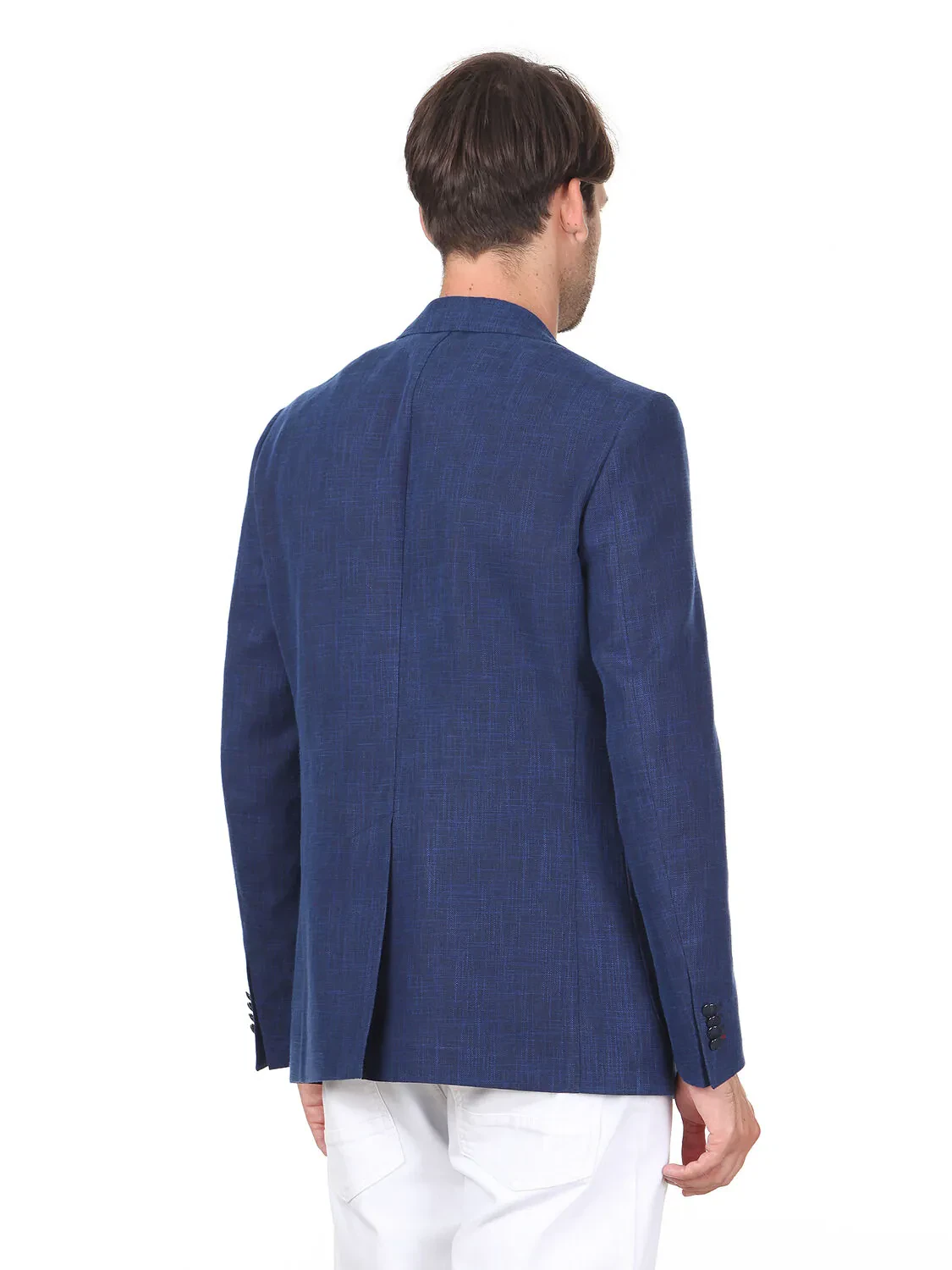 Saks Desenli Modern Fit Yün Karışımlı Ceket - 4