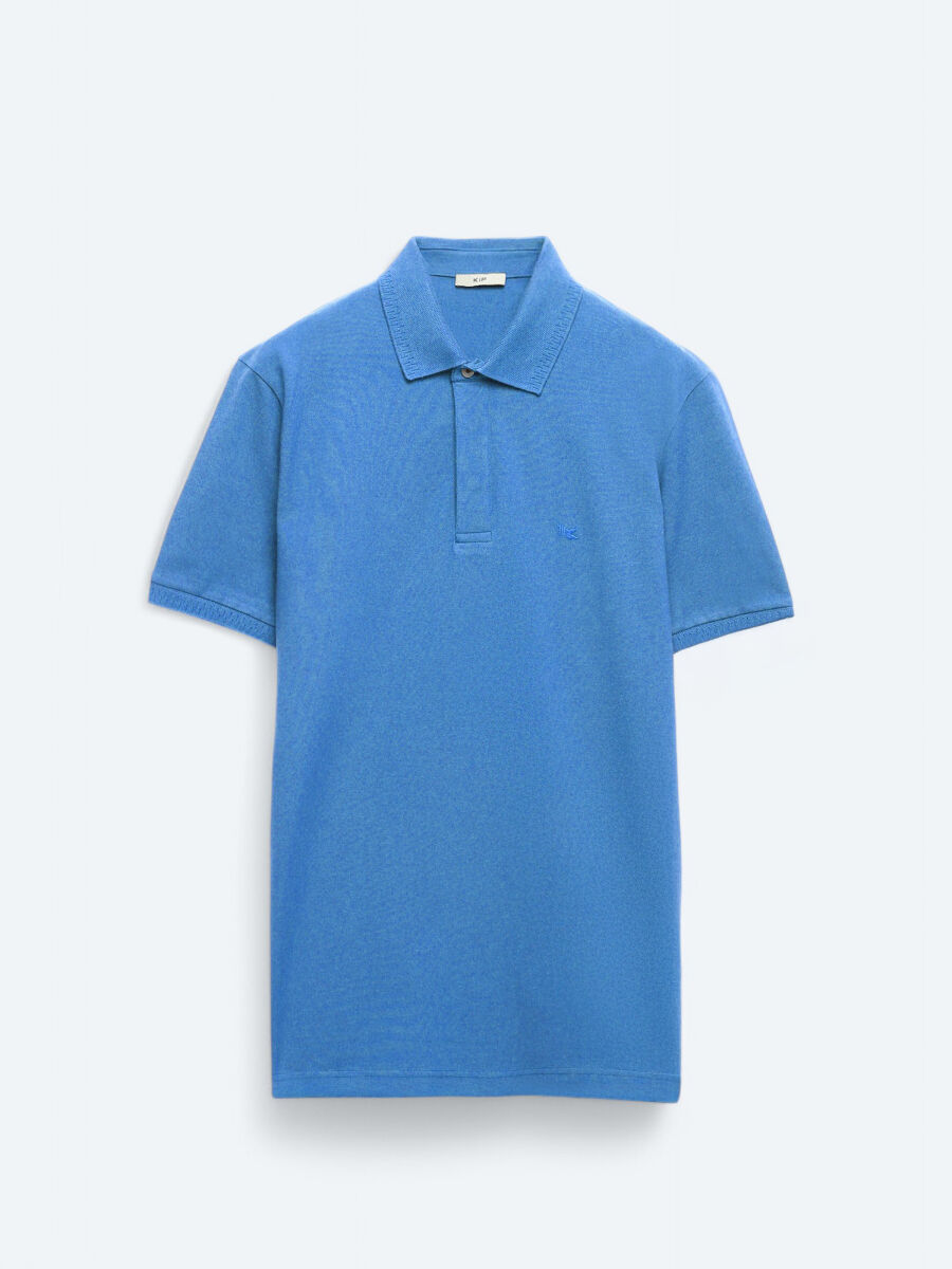 Saks Düz Polo Yaka %100 Pamuk T-Shirt - 6