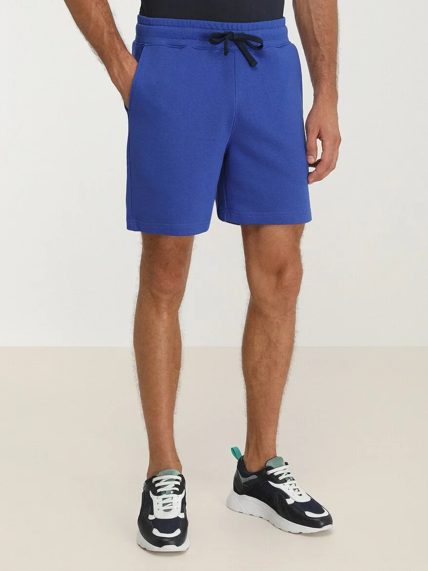 Saks Knitting Jogging Fit Sport Cotton Blended Bermuda - 1