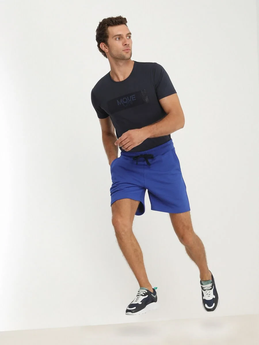 Saks Knitting Jogging Fit Sport Cotton Blended Bermuda - 2