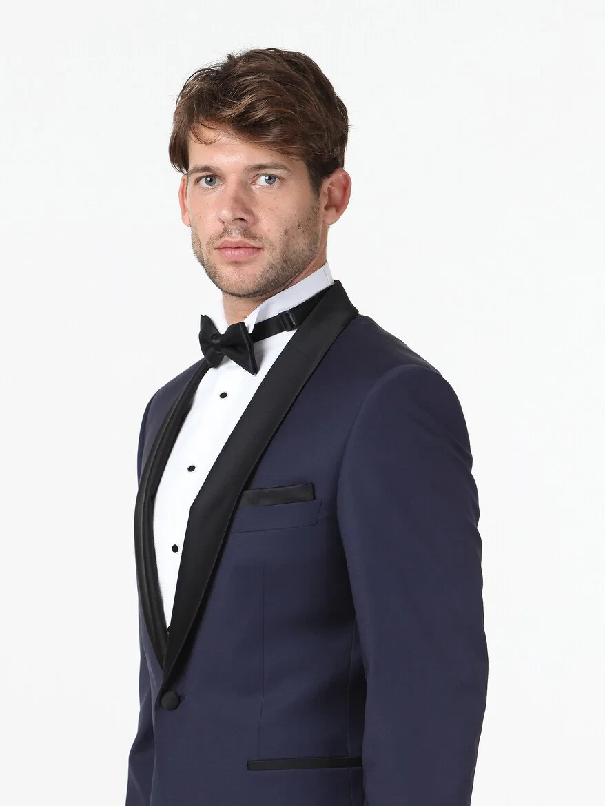 Saks Modern Fit Shawl Collar Weaving Tuxedo - 1