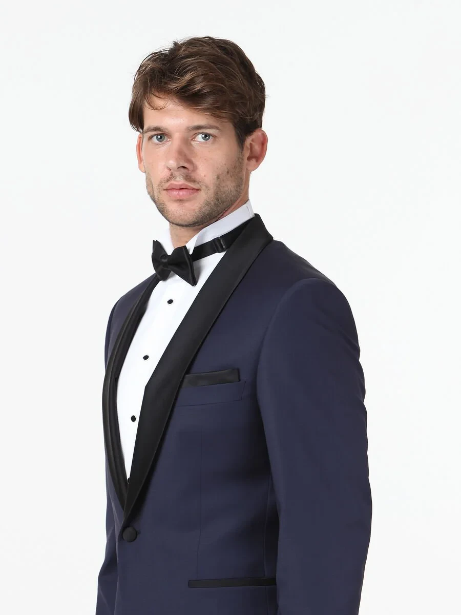 Saks Modern Fit Shawl Collar Weaving Tuxedo - 1