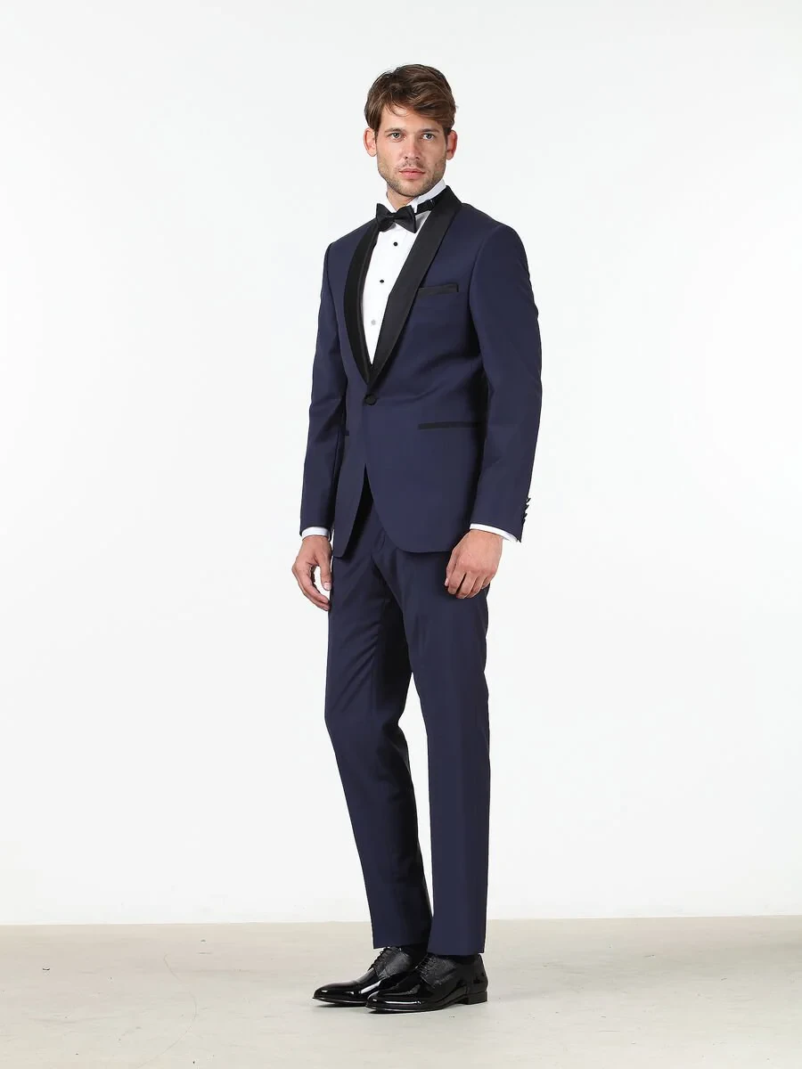 Saks Modern Fit Shawl Collar Weaving Tuxedo - 2