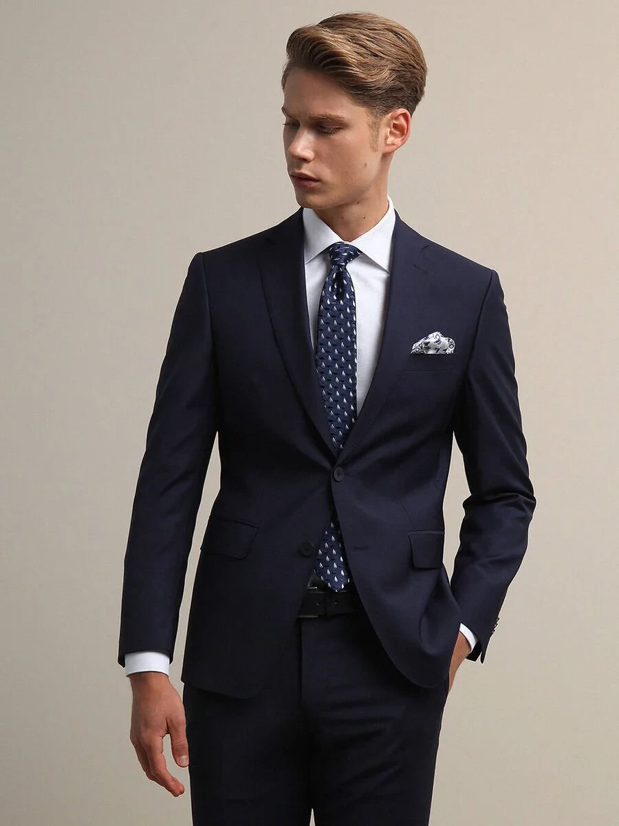 Saks Modern Fit Wool Blended Suit - 1