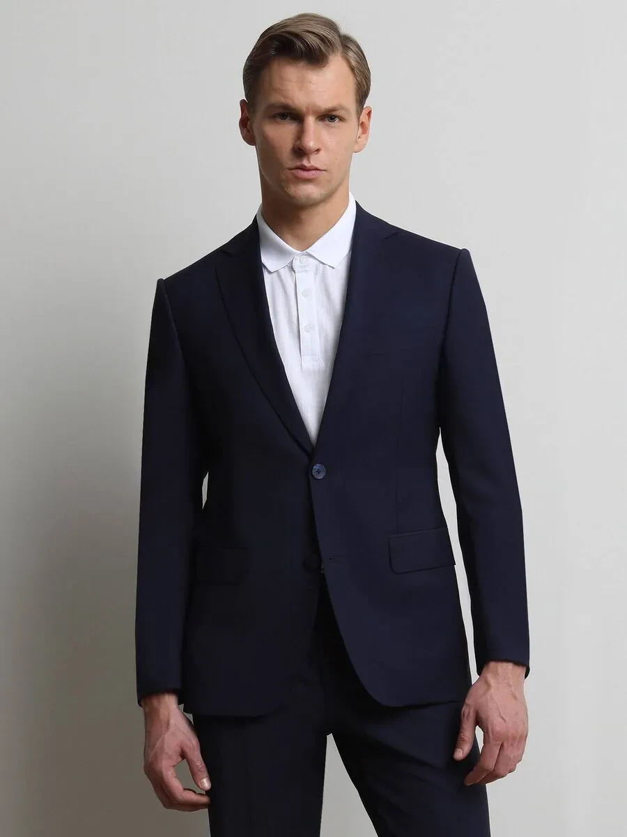 Saks Modern Fit Wool Blended Suit - 1