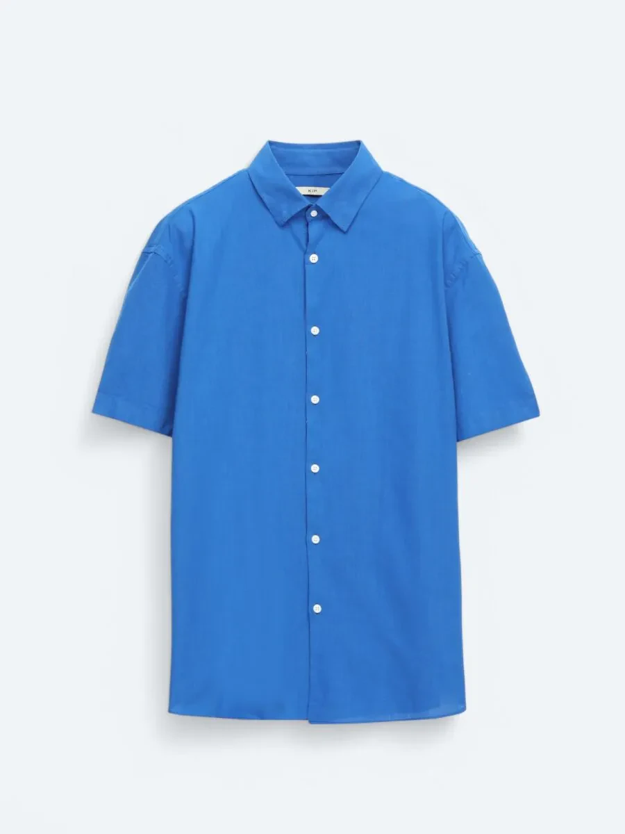 Saks Oversize Fit Weaving Casual 100% Cotton Shirt - 6
