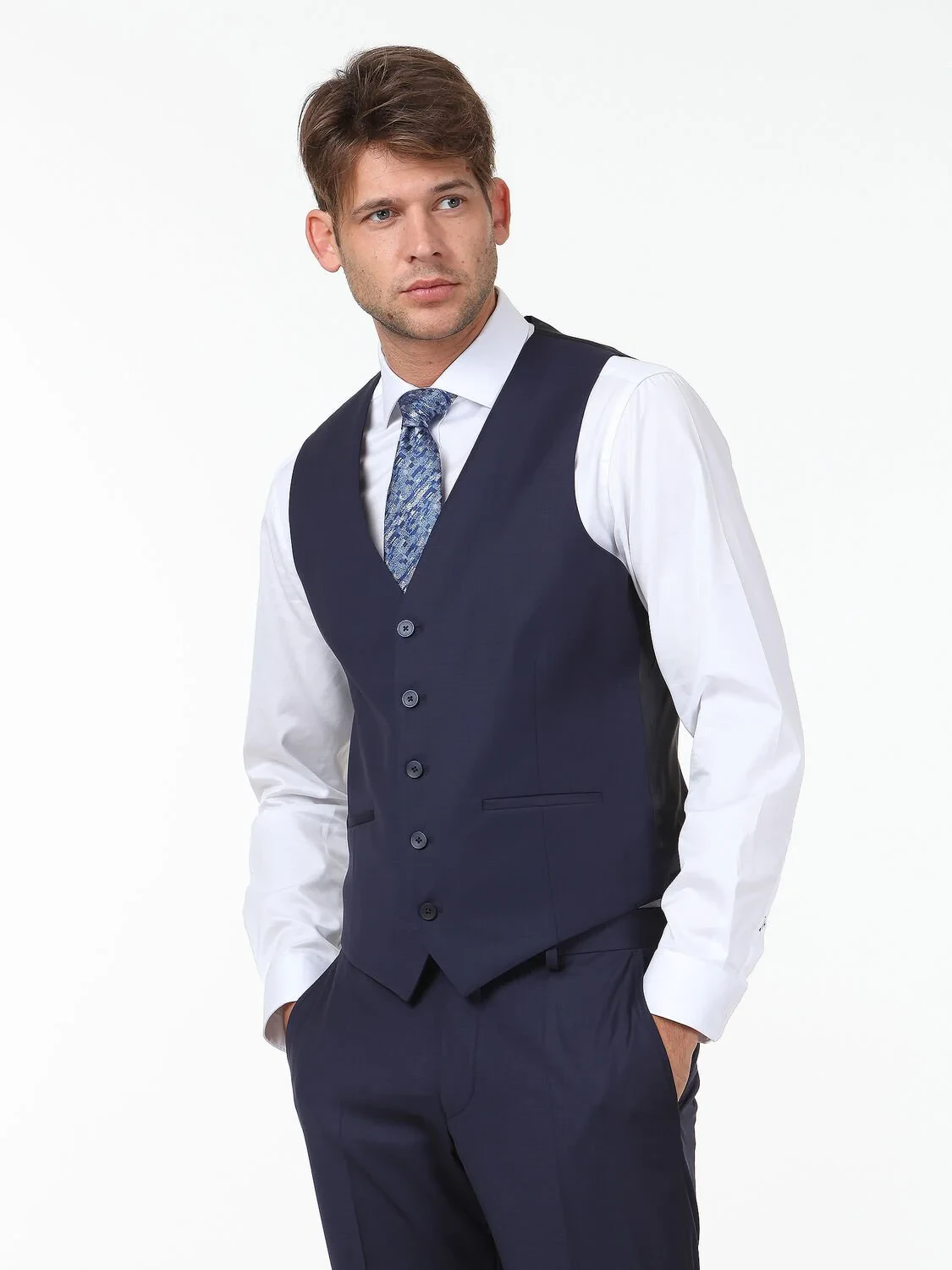 Saks Plain Classical Waistcoat - 1