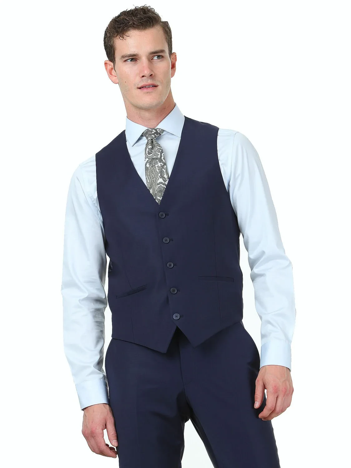 Saks Plain Classical Waistcoat - 3